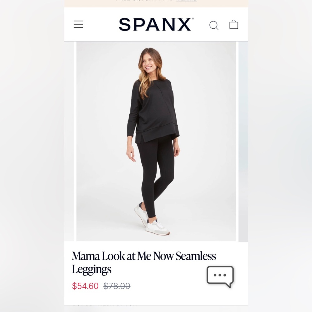 SPANX maternity Mama Look at Me Now Seamless Leggings small